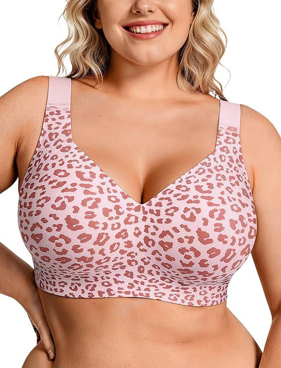 T Shirt Bra Seamless - Бесшовный поддерживающий бюстгальтер-топ больших размеров без